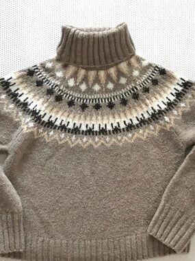 H&M LOGG Nordic Fair Isle Turtleneck Sweater - XS EUC boho